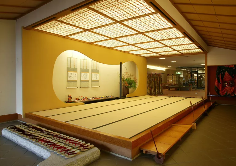 Tatami room for ceremonial tea rituals
