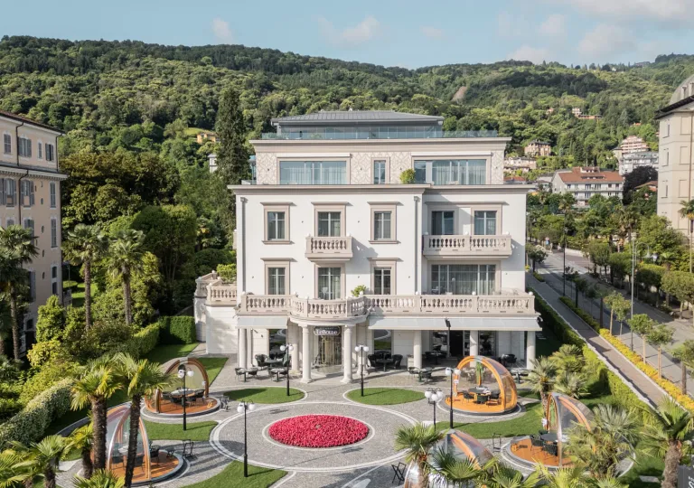 Boutique Hotel Stresa on Lake Maggiore with its 19th-century villa architecture and bespoke Italian design.