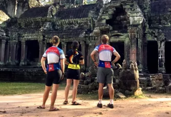 Backroads Leaders sightseeing at Angkor Wat in Cambodia