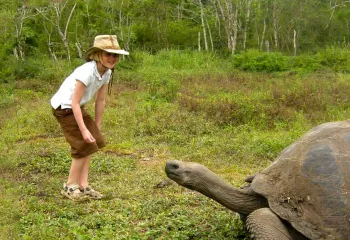 Galapagos & Andes girl and turtle