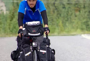 Backroads Leader Etienne in the Rockies