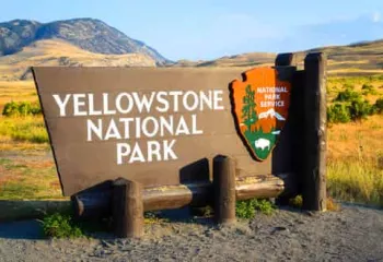 Yellowstone National Park Entry Sign