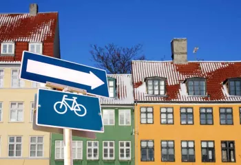 Copenhagen, Denmark bicycle sign