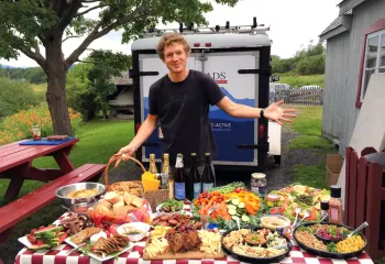 Backroads picnic in Canada