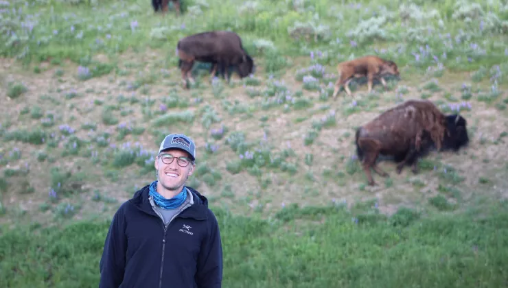 Cameron in Yellowstone