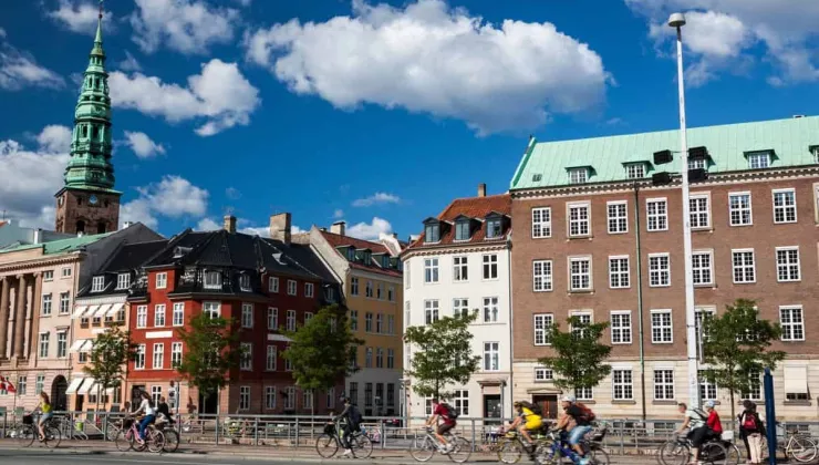 Cycling in Copenhagen, Denmark