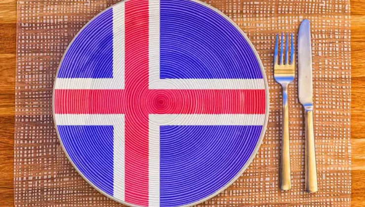Icelandic flag plate