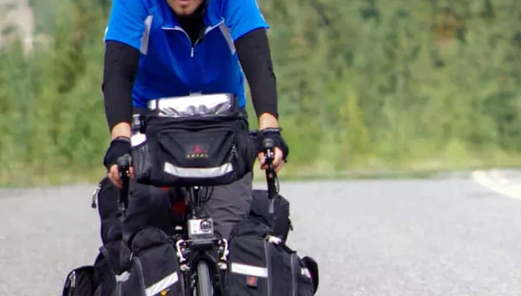 Backroads Leader Etienne in the Rockies