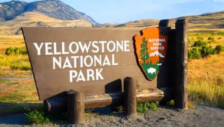 Yellowstone National Park Entry Sign