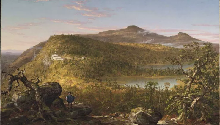 Thomas Cole, A View of the Two Lakes and Mountain House, Catskill Mountains, Morning 1844
