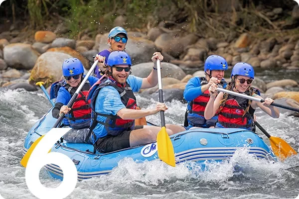 text:6; image: group of people white water rafting