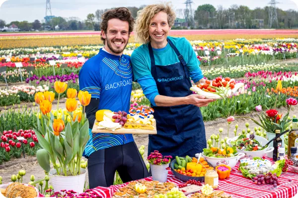 two backroads leaders with a picnic
