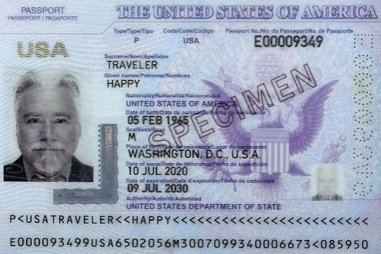 United States Sample Passport
