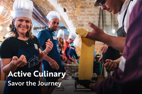 Backroads guest sharing a drink