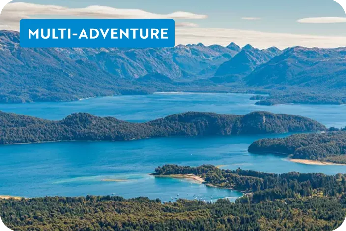 Large lake surrounded by cliffs and mountains