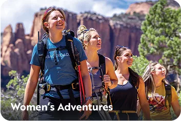 Backroads guests hiking in a canyon