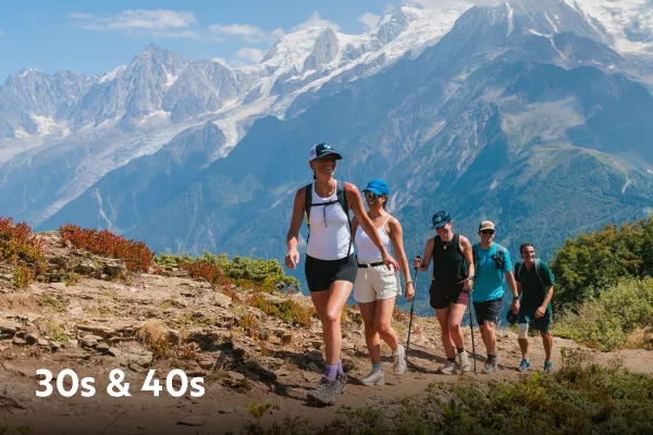 Backroads guests on a hike