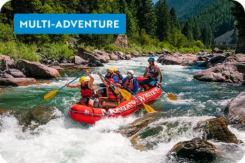 Backroads guests white water rafting