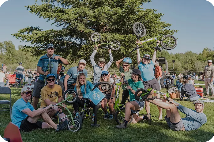 Backroads community with small bikes