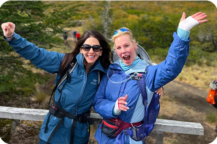 Two Women on a backroads hike