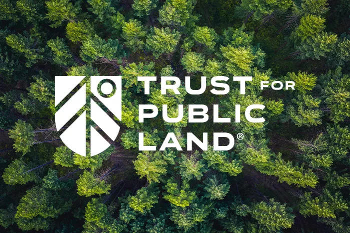 Trust for Public Land logo over trees