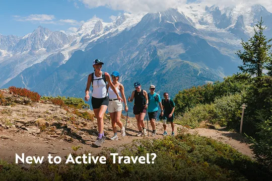 Group of Backroads guests on a hike