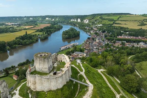 Aerial view of the Seine river