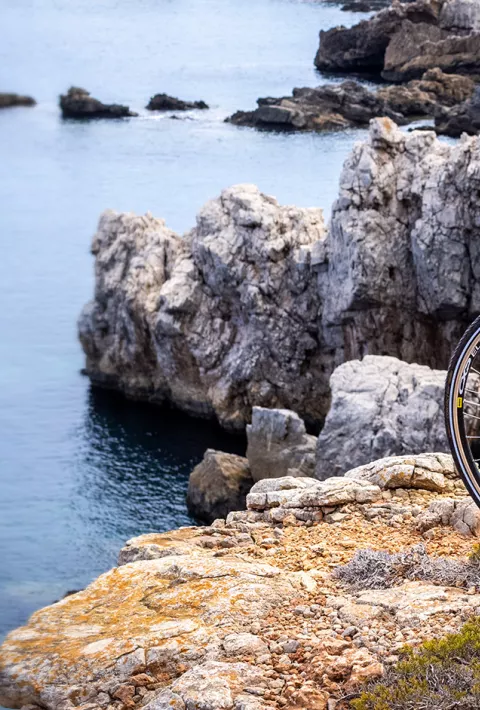 Backroads e-bike on coast edge