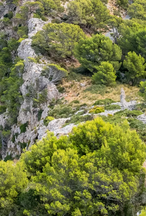 Two bikers riding in Mallorca, Spain