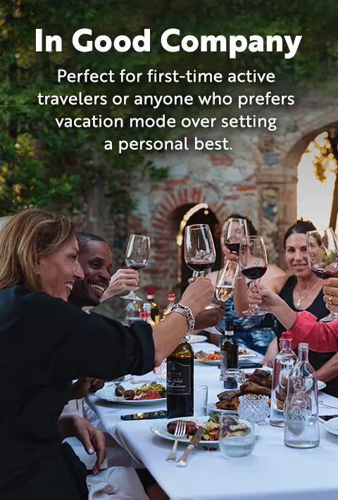 Group of people around a table toasting cheers.