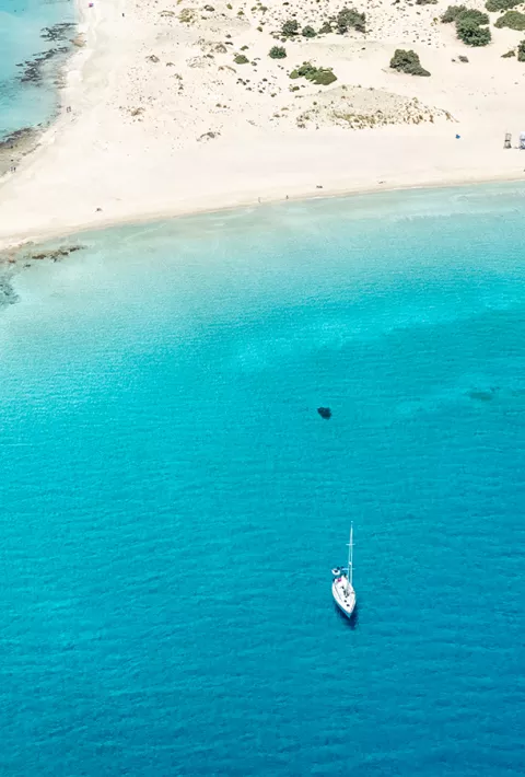 Beach surrounded by pools of water