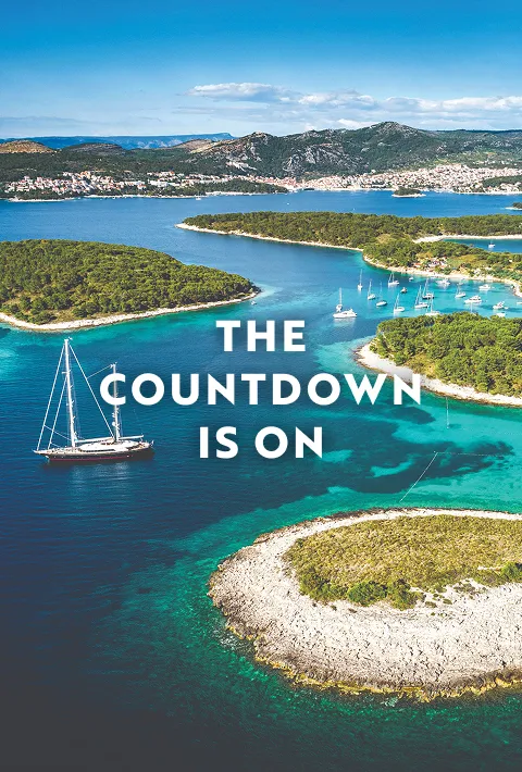 Blue water with islands in it