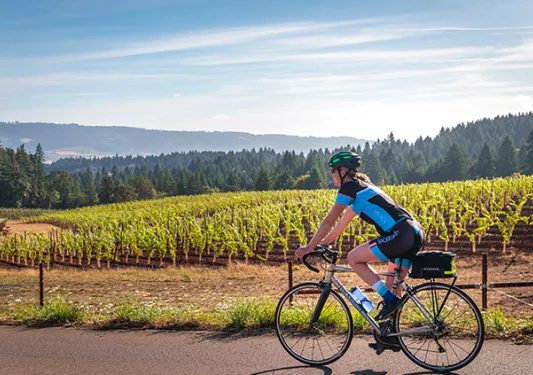 Backroads biker in Oregon