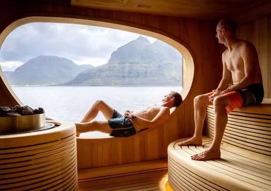 Iceland Ocean Cruise Walking & Hiking Tour - Ponant Sauna