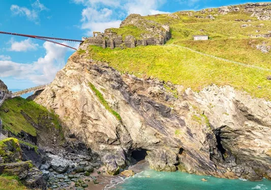 Tintagel Island and Castle, Cornwall, England