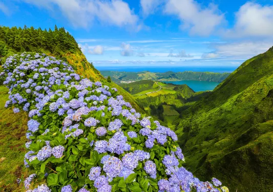 View of Sete Cidades - Boca do Inferno, Sao Miguel, Azores, Portugal