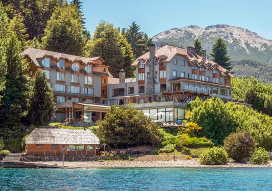 Exterior view of Correntoso Lake & River Hotel.