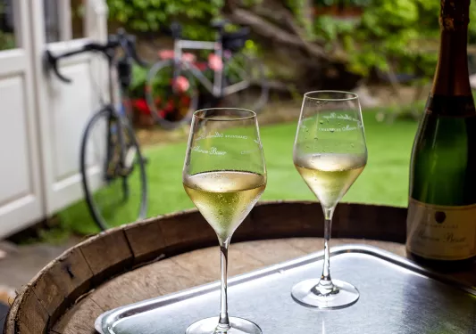 Two Wine Glasses in Alsace