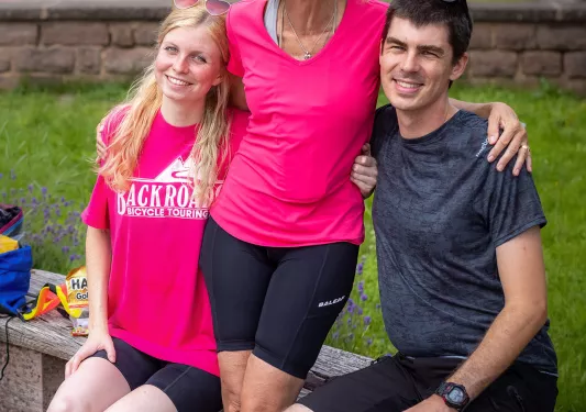 Guests smiling for camera