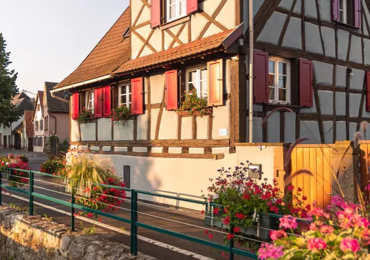 Building by River in Alsace