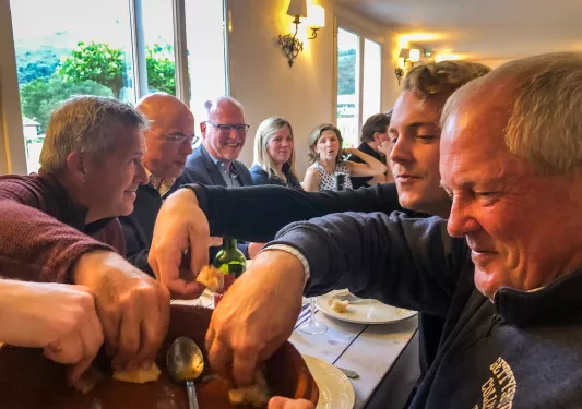 Backroads Guests Enjoying  a Meal