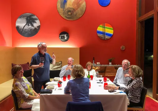 Seven Backroads Guest Enjoying  a Meal