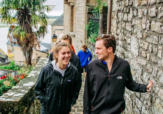 Backroads Guests Smiling While Walking and Talking