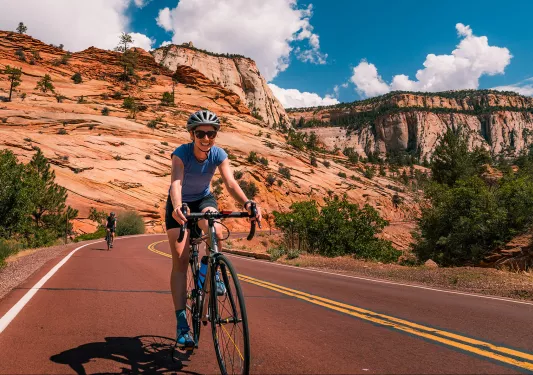 Biking through Bryce and Zion National Park