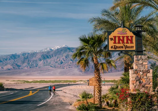 Road outside of the Inn at Death Valley