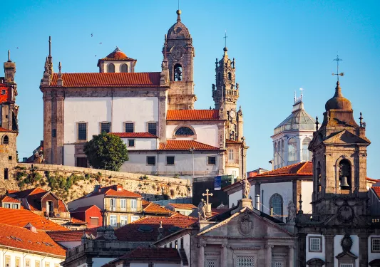 View of historic architecture in Portugal.