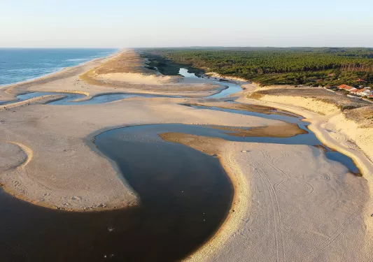 Moliets Beach in Landes, France