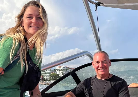 Two Backroads Guests Boating