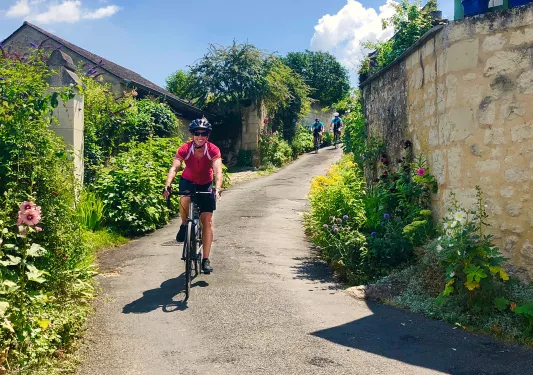 Backroads Guests Biking 