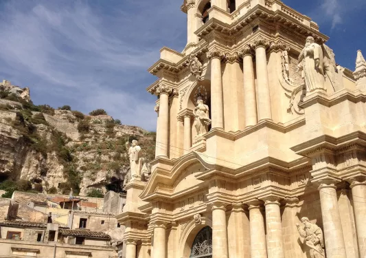Stone monument building in Palma de Mallorca.